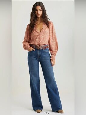 Treasure & Bond High-Rise Wide Leg Jeans - Blue